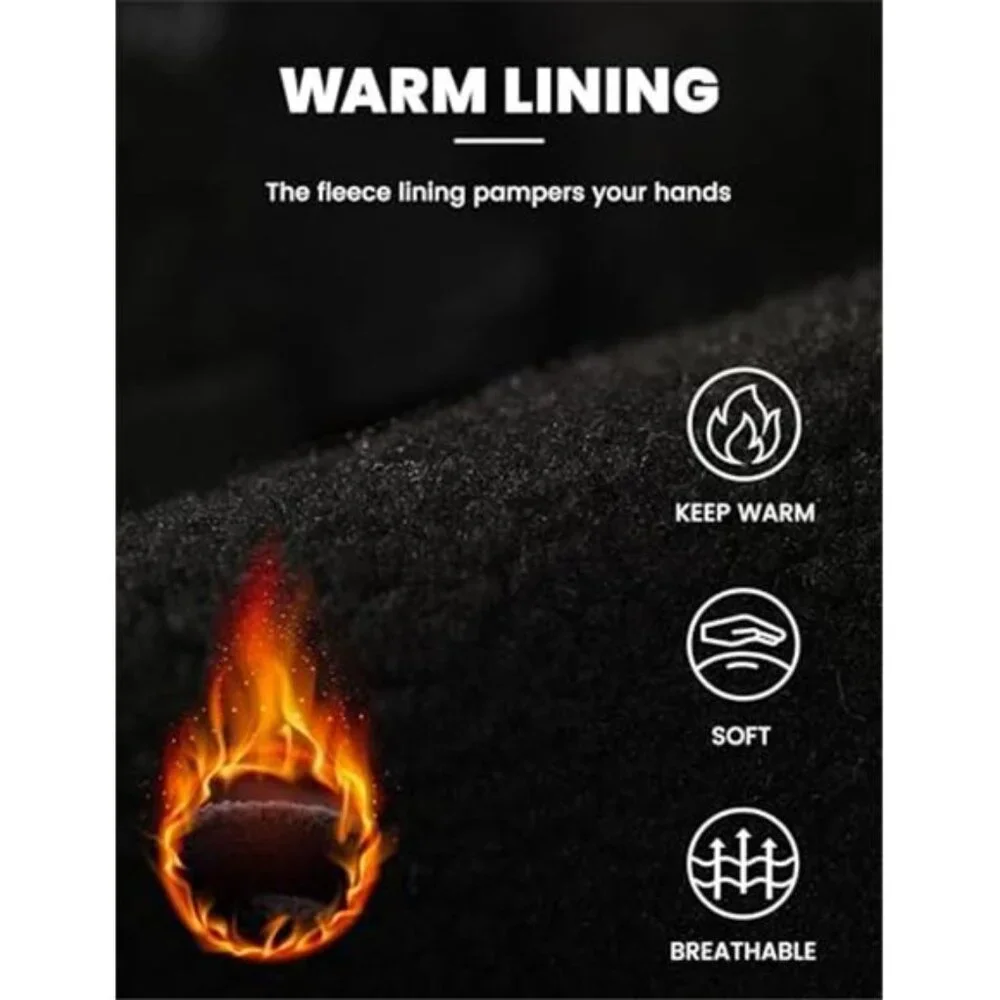 Mens Winter Cycling Gloves Touchscreen Waterproof Anti Slip Warm Biking Gloves
